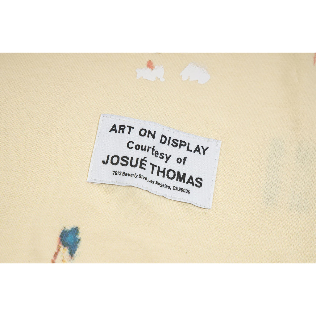 Gallery Dept T-Shirt Joint Letter Embroidery Hand Painted Ink Splashing Short Sleeve T-Shirt