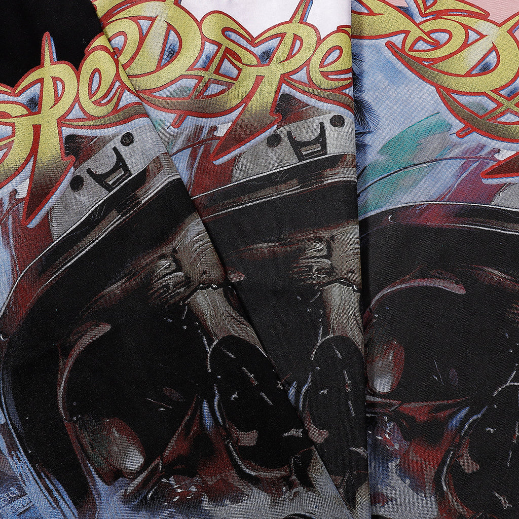 Godspeed T-shirts Skull Racing Printed Cotton Casual Short Sleeves Men and Women