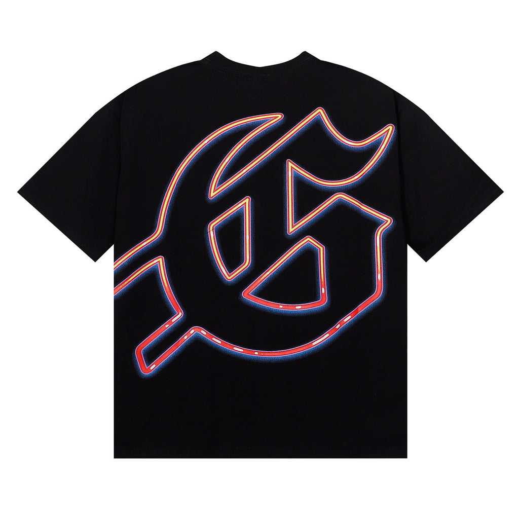 Godspeed T-shirts Skull Racing Printed Cotton Casual Short Sleeves Men and Women