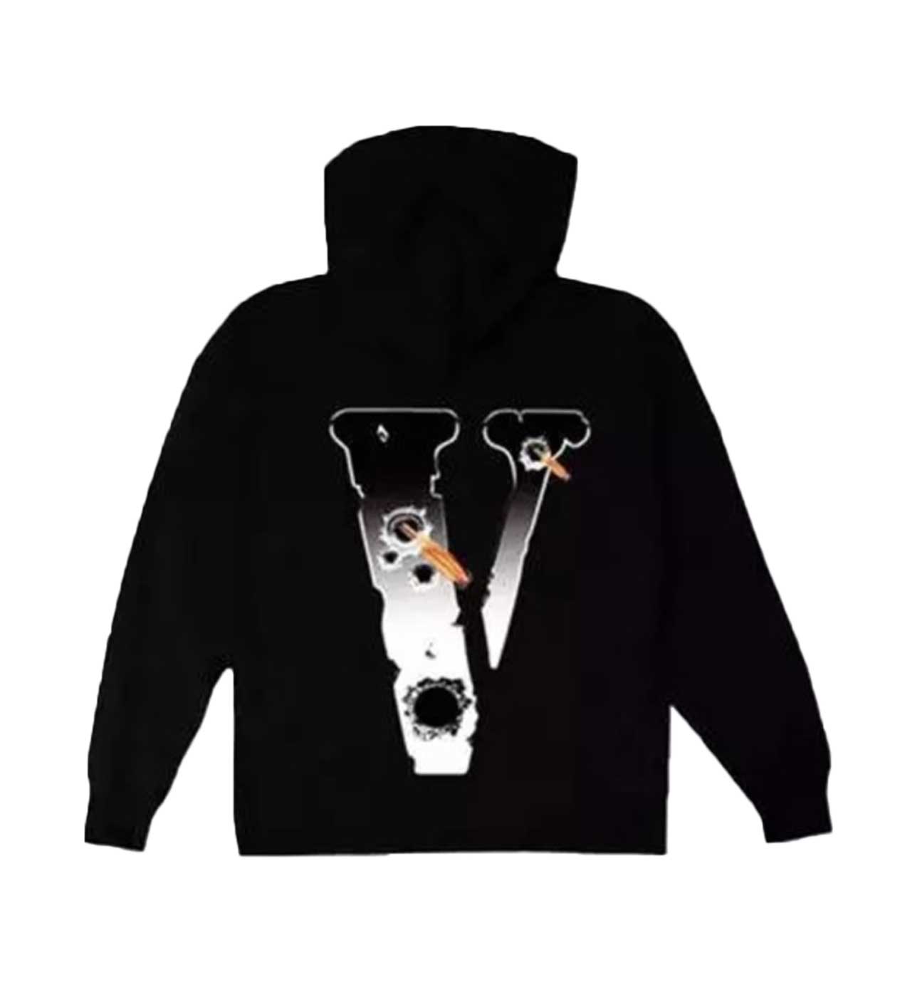 Vlone Pop Smoke Hawk Em Hoodie Black
